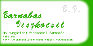 barnabas viszkocsil business card